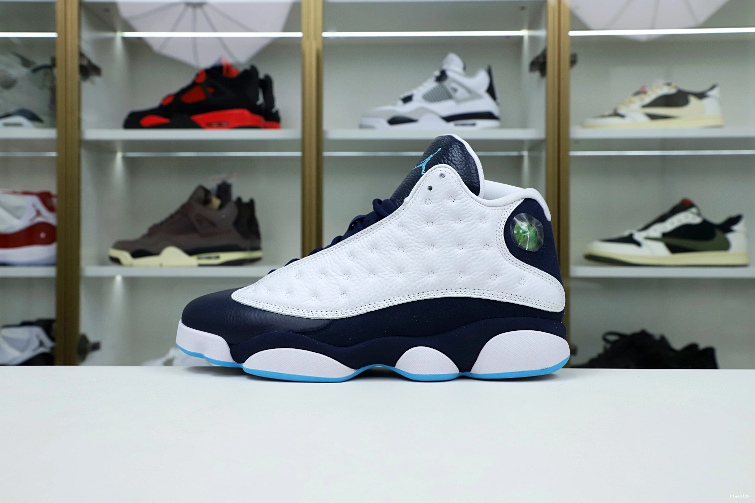 BLUE POWDER AIR RETRO JORDAN WHITE 13 414571-144 OBSIDIAN 0218